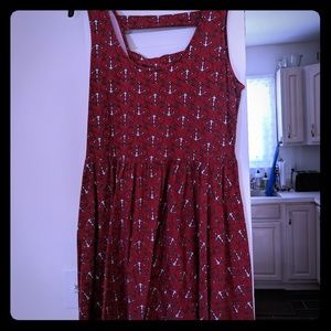 Cotton stretch anchor summer dress
